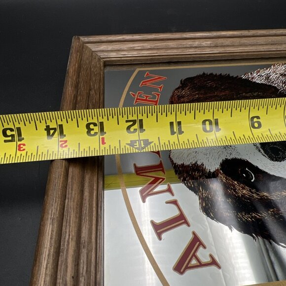 Vintage 11"x14" Almaden Centennial Brandy Mirror Sign with St Bernard Mascot - Picture 10 of 12